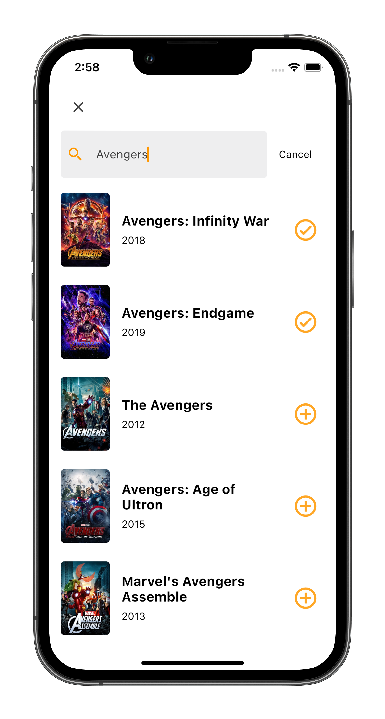 MyWatchlist list view